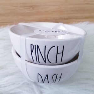 NWT Rae Dunn Pinch & Dash Spice Bowl Set